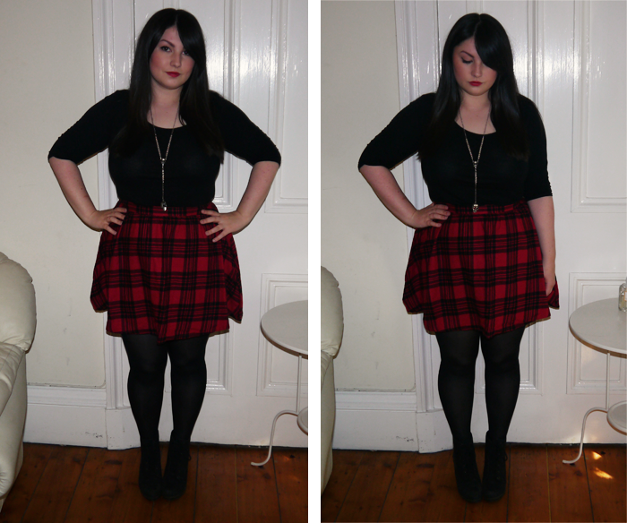 how to wear grunge plaid trend outfit 3