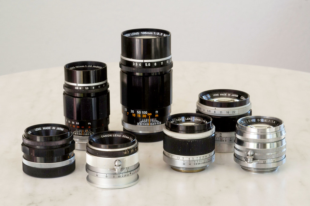 7 Canon rangefinder lenses