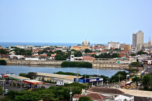 Cartagena's old city from Castillo San Felipe de Barajas