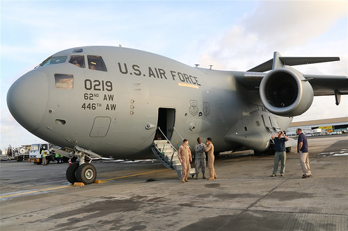 First shipment of the ramped-up U.S. military response to Ebola arrives in Liberia