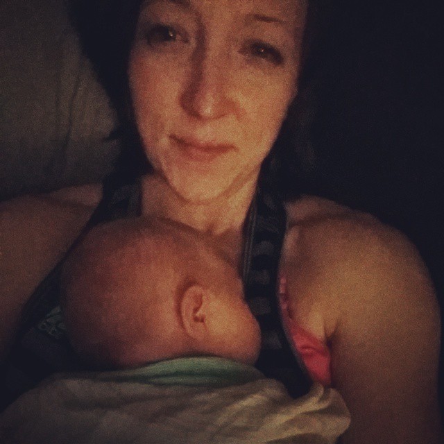 Stole my lovey back from her dad. Chest cuddles are addictive...