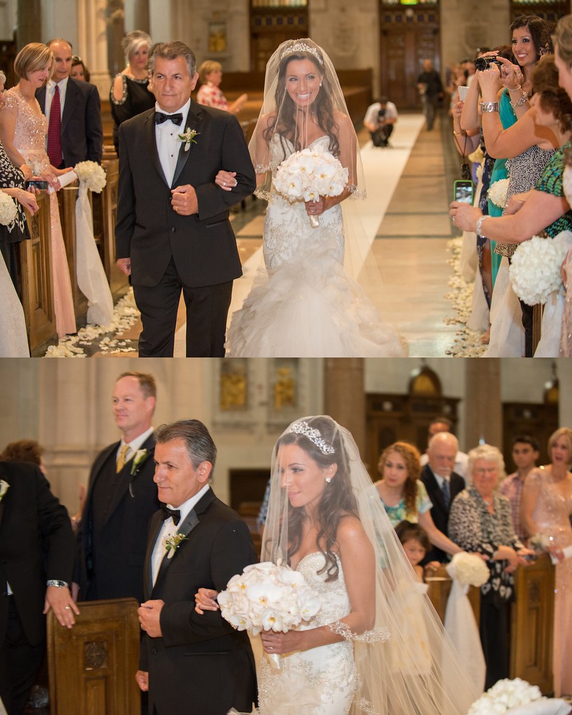 Maria + Joseph | romantic elegant white wedding | bridal headpiece an jewelry - Bridal Styles Boutique | wedding dress - Mark Zunino | photographer - Angelic Photo-004