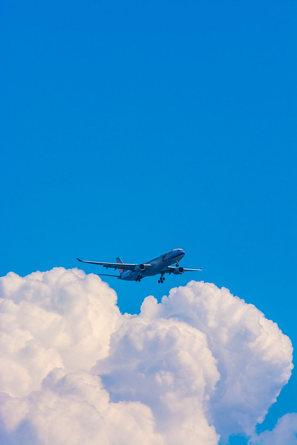 Sky, Cloud and Jumbo Jet | fromTokyo Gate Bridge, Wakasu, Ko… | Flickr ...
