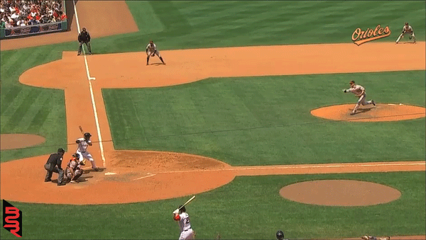 Jonathan Schoop missed play at third - Baltimore Orioles vs. Boston Red Sox