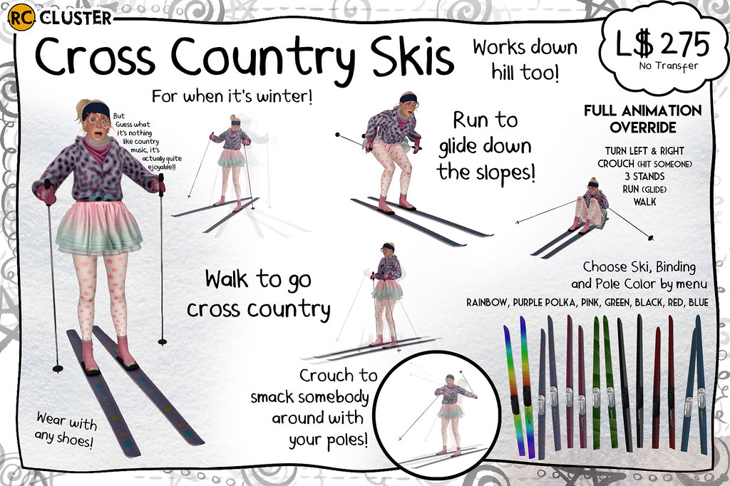 -RC- X-Country Skis - SecondLifeHub.com