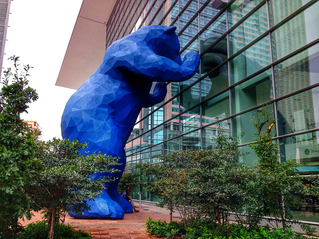 Blue bear at Colorado Convention Center