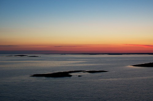 sunset sea sky finland island sweden baltic ferryboat åland åland