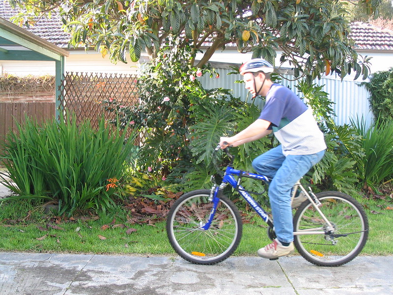 On my bicycle, September 2004