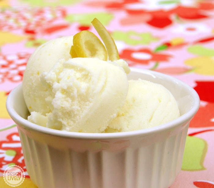 Lemon Ice Cream Recipe from DesignLively