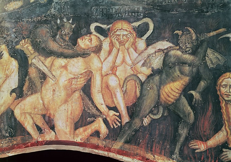 Taddeo di Bartolo - The Last Judgment  (detail of lust) c.1394