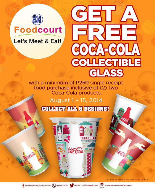 coca cola collectible glass sm food court