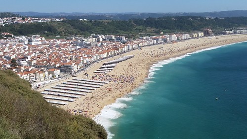 from beach portugal sand view cliffs nazare