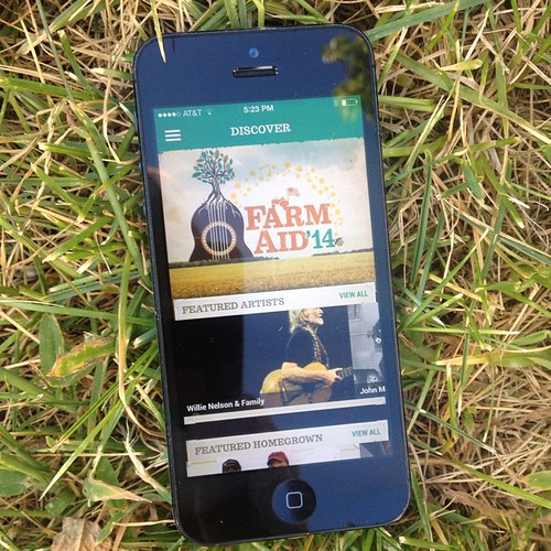 Have you downloaded the #FarmAid2014 app? Get it now for iPhone and Android at www.farmaid.org. We are adding new info daily. Next up: our HOMEGROWN Concessions menu!