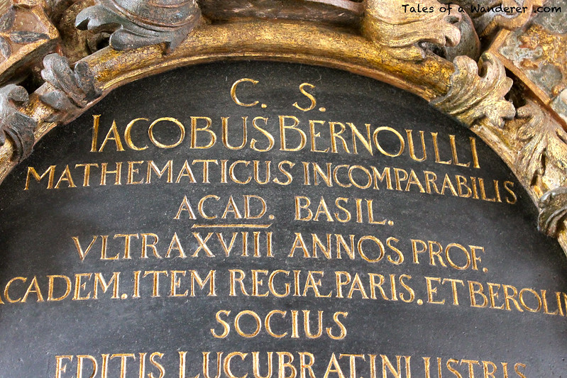 BASEL - Basler Münster - Grab von Jakob I. Bernoulli
