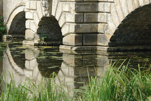 Palladin Bridge with reflections, Stowe Gardens, Buckinghamshire