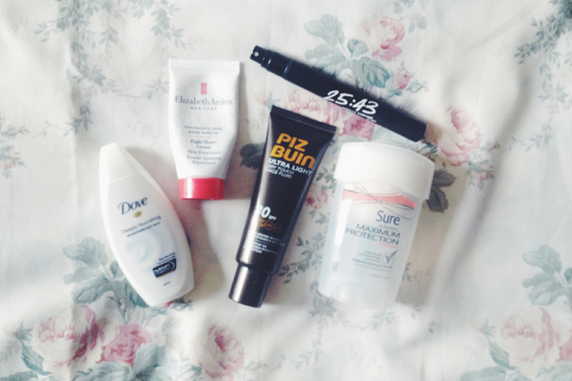 hand luggage beauty essentials