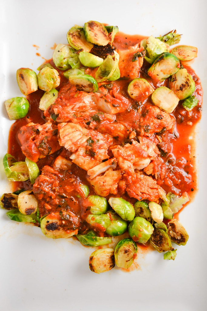 tunisian fish stew with brussel sprouts | things i made today
