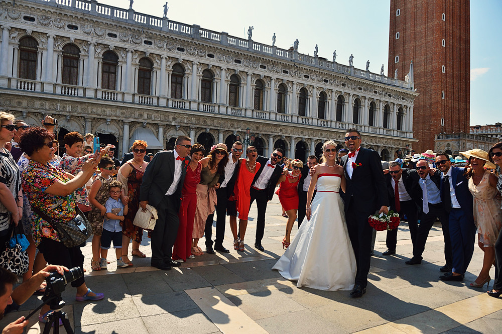 Newly Weds at Piazza San Marco