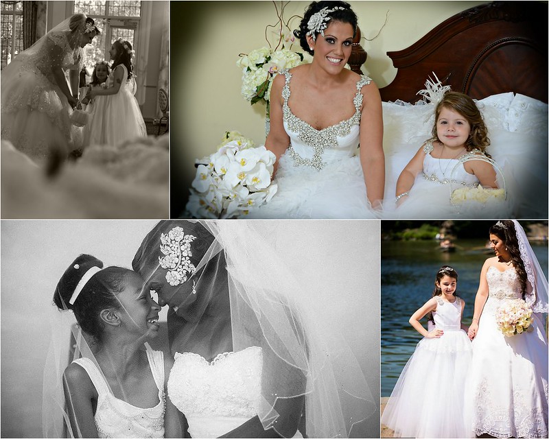 Bridal Styles Brides with their Flower Girls