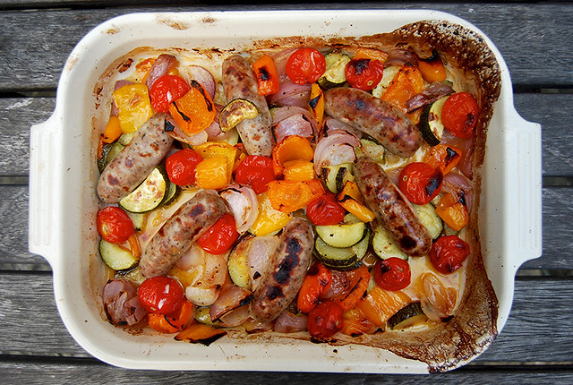One-Pan-Sausage-End-Of-Summer-Vegetable-Roast