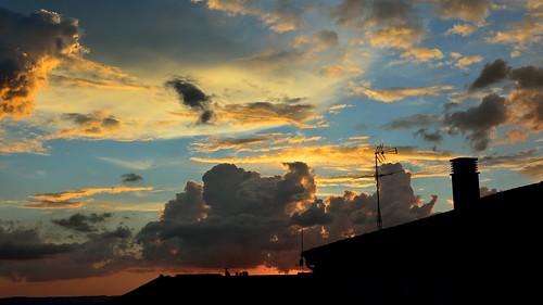 santiago sunset storm clouds compostela nubes tormenta puesta