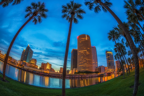 reflection skyline sunrise tampa effects florida beercan processing nik hdr hillsboroughriver photomatix sykesbuilding rivergatebuilding