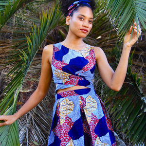 sew pleated skirt african beginner DIY 