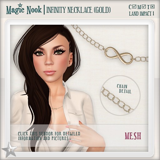 [MAGIC NOOK] Infinity Necklace (Gold) MESH