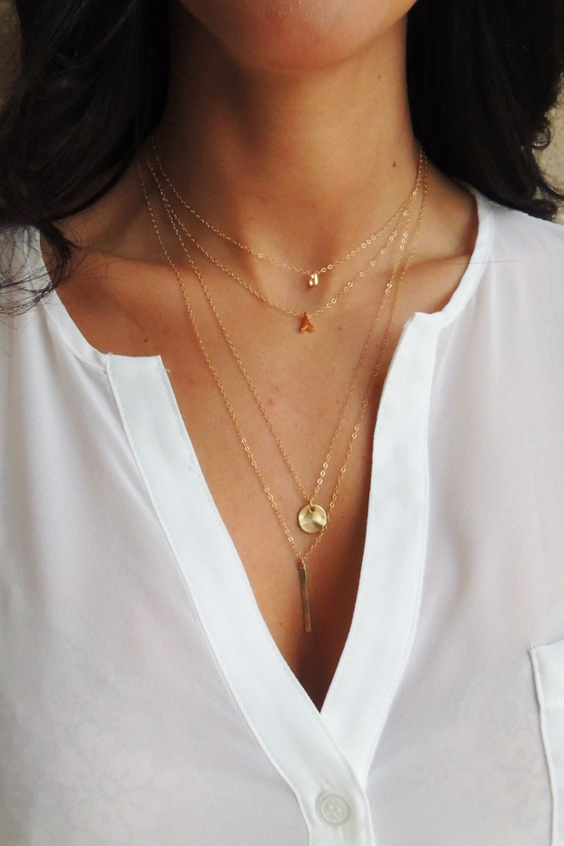 Christine Elizabeth Jewelry, delicate jewelry, layered necklaces