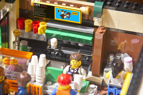 LEGO Movie Coffee Shop: Barista, with Condiments to the Right