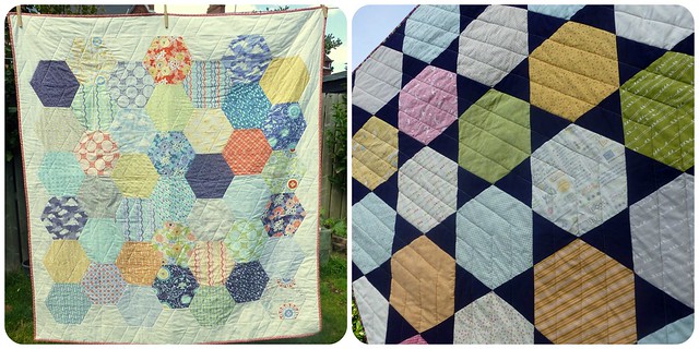 Hexie Quilts Class samples