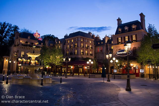 The brand new Ratatouille area by night