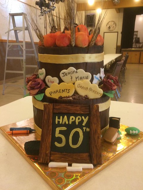 50th Wedding Anniversary Cake by Gloria Kriger Warick