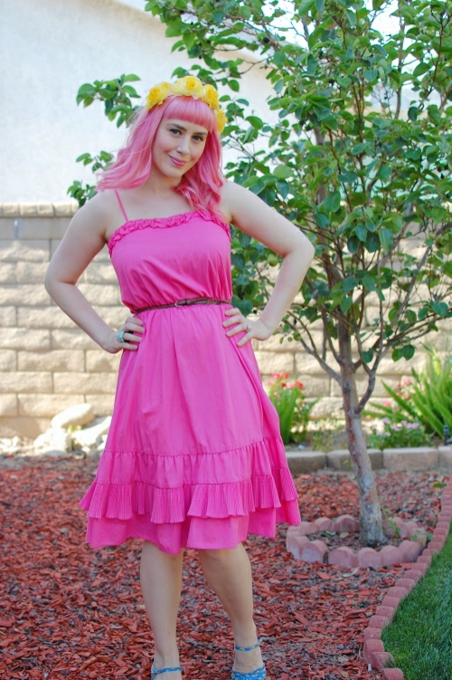 pink ruffled dress 10