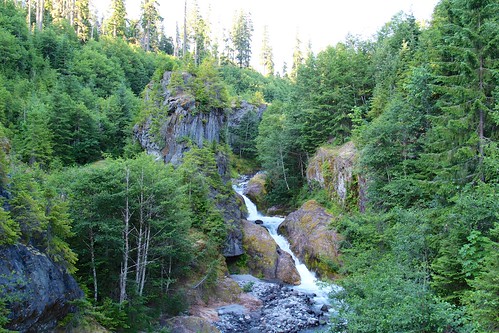 river waterfall mountsthelens