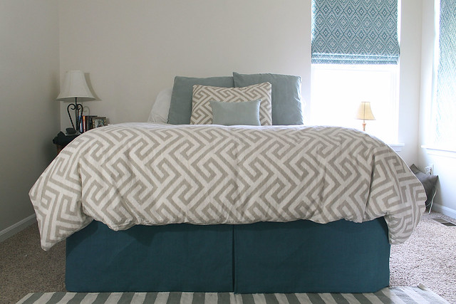 DIY Pleated Bedskirt After
