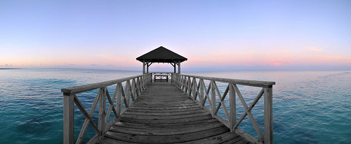 ocean vacation blackandwhite panorama beach sunrise pier dominicanrepublic