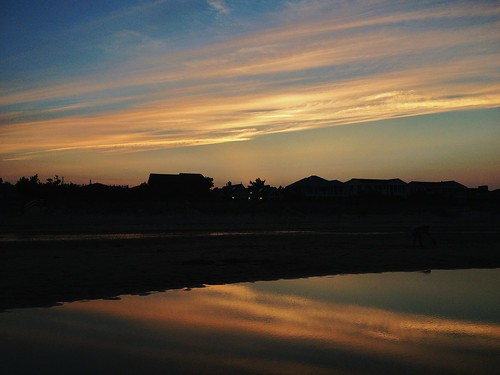 clouds reflections silhouettes sunsets beaches delaware oceans middlesexbeach
