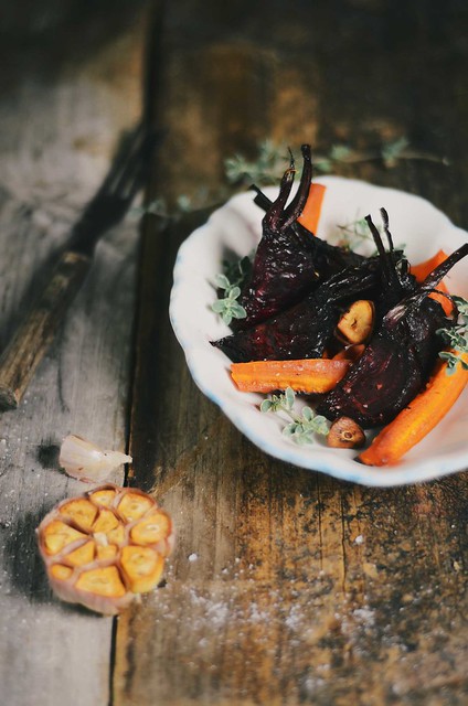 oven roasted beets and carrots with coriander #glutenfree #vegetarian #vegan