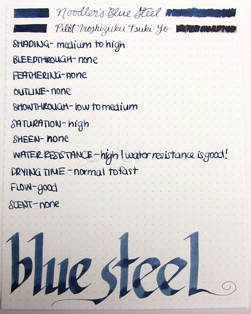 Review: Noodler's Steel Blue Fountain Pen Ink