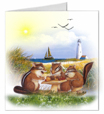 "Chipmunks can have picnics at the beach, too!"