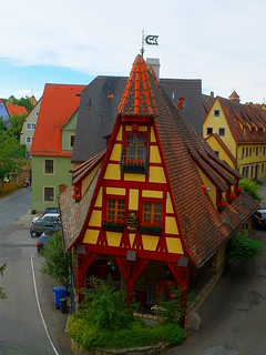 Colorful half timbered house, Rothenbug, Germany