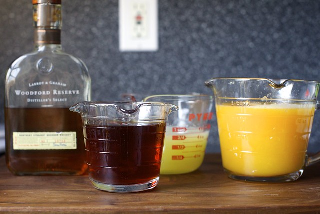 bourbon, tea, lemon and orange juice