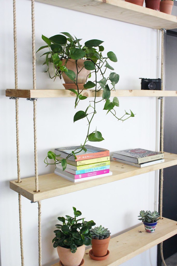 HOW TO MAKE DIY STEEL CABLE SUSPENSION SHELVES