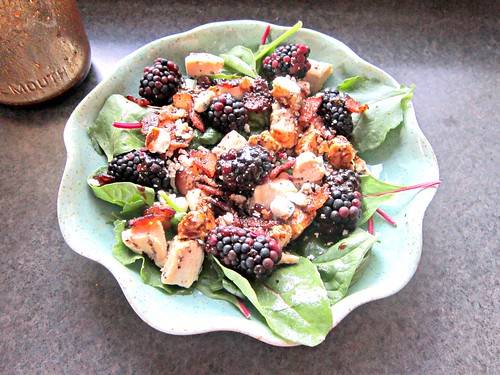 Blackberry, Bacon, Blue Cheese Salad w Honey Balsamic Vinaigrette