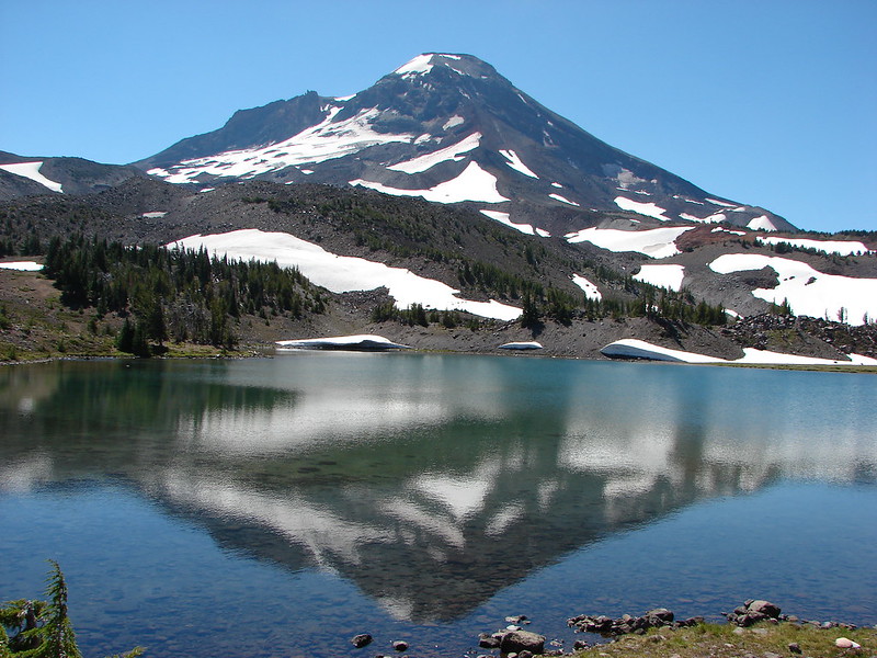 South Sister from Camp Lake