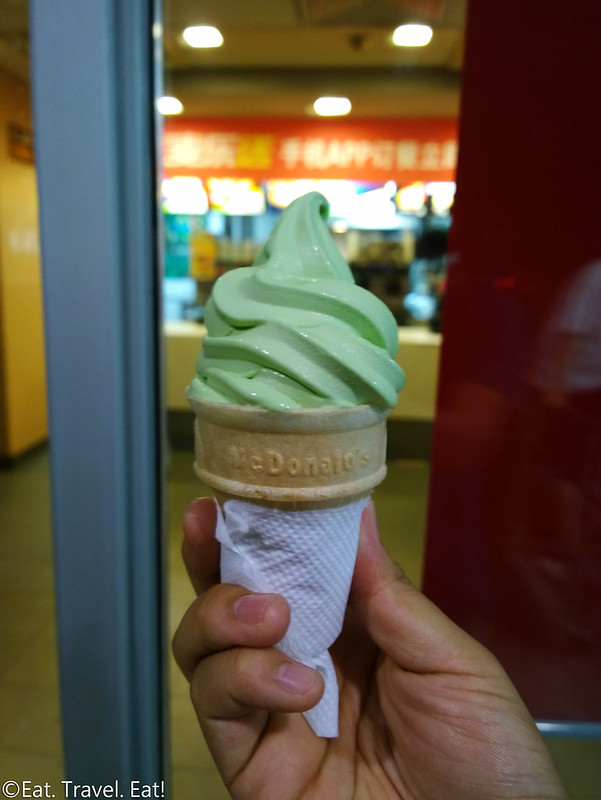 McDonalds China- Wudaokou, Haidian District, Beijing, China: Green Tea Ice Cream Cone