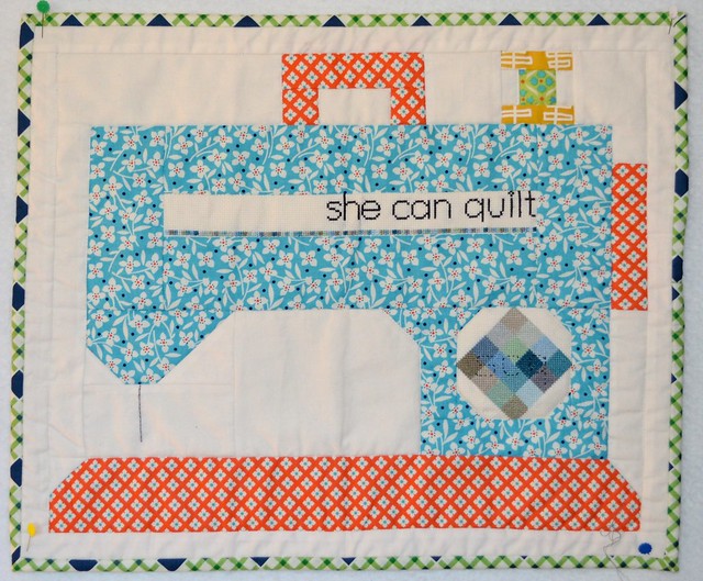 Fantastic mini quilt for me from Cindy