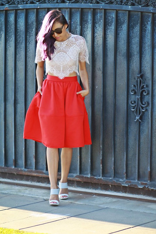 lucky magazine contributor,fashion blogger,lovefashionlivelife,joann doan,style blogger,stylist,what i wore,my style,fashion diaries,outfit,beverly center style,fall fashion,fall trends,beverly center,steve madden,mules,express,full skirt,for love and lemons,lace top,zerouv,purple hair