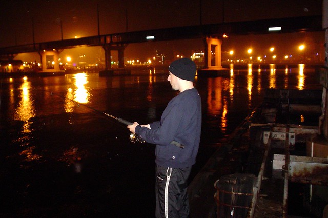 Me fishing at fremantle bridge